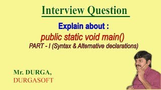 Explain about public static void mainString args  PART I [upl. by Ghassan]