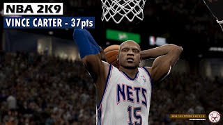 NBA 2K9 Vince Carter 37 Points Highlights  Nuggets vs Nets  Retro Gaming PS3 [upl. by Adriel]