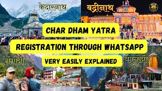 WhatsApp Registration Char Dham Yatra 2024 Made Easy Register on in Minutes Official Guide [upl. by Ecertal]