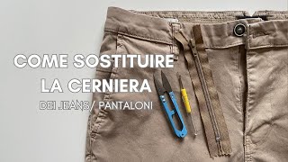 Tutorial di cucito come cambiare la cerniera dai pantaloni [upl. by Brod]