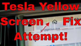 Tesla Center Screen Yellow Border Attempted Fix [upl. by Nocaed]