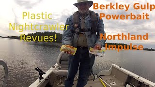 Plastic Worms for Walleye Reviews Berkley Gulp Powerbait Northland Impulse [upl. by Werra]