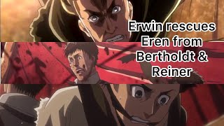 Eren Almost Gets KIDNAPPED By Bertholdt amp Reiner  Erwin Saves Eren [upl. by Saiff754]