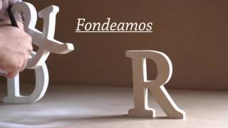 Como pintar y decorar unas letras en mdf al crudo [upl. by Brad932]