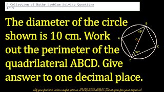 A Collection of Maths Problem Solving Questions 619 Trigonometry  Perimeter  Circles [upl. by Aeynod]