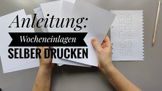 HOW TO  A5 WOCHENEINLAGEN SELBER DRUCKEN  FILOFAXING [upl. by Ecreip]