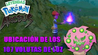 LOCALIZACIÓN DE LAS 107 VOLUTAS DE LUZ  SPIRITOMB en POKÉMON LEGENDS ARCEUS [upl. by Olrac397]