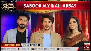 BOL Nights with Ahsan Khan  Saboor Aly  Ali Abbas 13th September 2019  BOL Entertainment [upl. by Lyrak703]