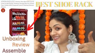 Amazon Shoe rackshoe rack installationFlipzon Multipurpose 5 Shelves Shoe Rackchi amp chi vlogs [upl. by Hairabez]