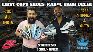 Delhi Cheapest Shoe Market  7A Quality Shoes in Delhi  First Copy Shoes [upl. by Adnawat]