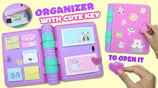 Organizer with KEY to open it  FunLockets Secret Diary Journal aPasos Crafts DIY [upl. by Natalee]