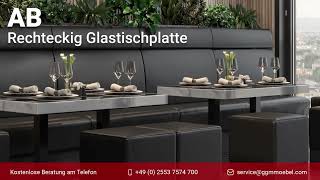 Glastischplatte AB  Rechteckig  Gehärtetes Glas  ESGSicherheitsglas [upl. by Alyhc890]