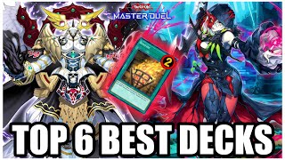 TOP 6 BEST DECKS in MASTER DUEL Post Banlist [upl. by Navad]