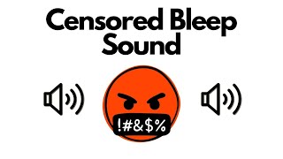 Bleep Censor Sound  No Copyright [upl. by Eellehs]