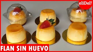 🍮FLAN SIN HUEVO🥚 sin HORNO sin GELATINA receta FÁCIL y DELICIOSA [upl. by Kassi]