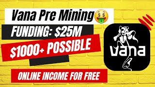 Vana Pre Mining  Telegram Mining Project 25M Funding  Dont Miss🤑 [upl. by Ydisac]