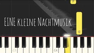 Mozart  Eine Kleine Nachtmusik Little Night Music Synthesia Tutorial Easy Piano Classical Music [upl. by Dilaw584]