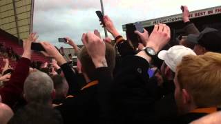 Wolves fans pitch invasion at crewe 12414 [upl. by Mayor]