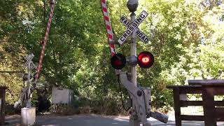 Vasona park railroad crossings with train 2 [upl. by Gimpel]