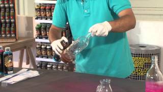 Tutorial Cómo decorar una botella de cristal con spray paso a paso [upl. by Tymes]