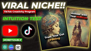 Best Faceless TikTok Niche  Viral Intuition Test Niche  How to make Videos [upl. by Nilknarf]