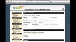 How To Sign Up An Album 2 Basic Album Info CD Baby Tutorial  How to get on iTunes [upl. by Denman84]