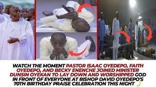 MOMENT WHEN DUNSIN OYEKAN amp OTHERS LAID DOWN TO WORSHIP AT DAVID OYEDEPOS 70TH BIRTHDAY PRAISE [upl. by Marilee]