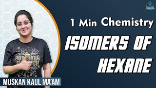 ⌚1 Minute Chemistry🧪  Draw Isomers of Hexane  Isomers of HEXANE  Class 10 [upl. by Negah]