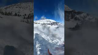 138 foot frontflip off a cliff on skis skiing [upl. by Verdi]