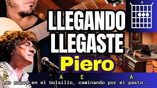 💘LLEGANDO LLEGASTE Tutorial Guitarra PIERO ritmo de vals [upl. by Orpah496]