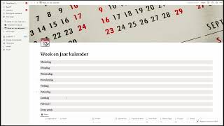 Een simpele Notion weekkalender maken [upl. by Kola]