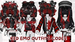 Red Emo Outfits IdeasOutfits Codes w Links Roblox berry Avenue outfit codes PT 1 [upl. by Carroll]