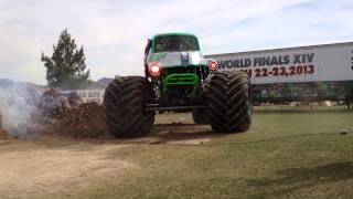 Grave Digger destroys a sand sculpture for his 30th Anniversary [upl. by Naji]