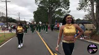 Cecilia High quotMighty Marching Bulldogsquot Band  40th Carencro Mardi Gras Parade 2024  Carencro LA [upl. by Okiek]