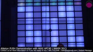 Ableton Push Demonstration with Akai APC 40  NAMM 2013  agiprodjcom [upl. by Pebrook284]