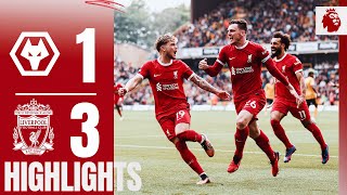 HIGHLIGHTS Gakpo amp Robertson goals in comeback win  Wolves 13 Liverpool [upl. by Pearlstein]