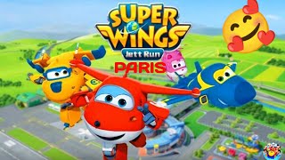 Super wings jett run jerome red in Paris  Gameplay Android IOS superwings jettrun paris [upl. by Cocks611]