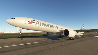 AMERICAN AIRLINES 777300ER DALLASFORT WORTH LANDING MSFS 2020 [upl. by Adniralc246]