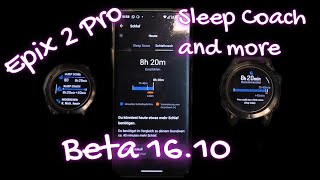 Garmin Epix 2 Pro  Beta Firmware 1610  Sleepcoach und einiges mehr [upl. by Grigson564]