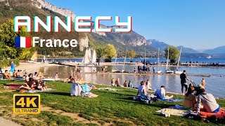 Annecy  France 🇫🇷 one of the most beautiful cities in Europe🌷☀️🌹walking tour 4K60fps HDR [upl. by Gelya]