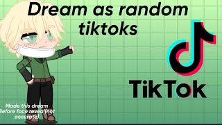 Dsmp react to Dream as Random tiktoksreal I promise [upl. by Dnalyram]