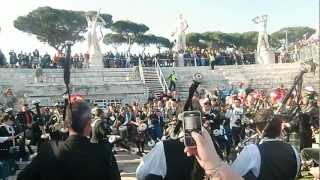 Terzo Tempo  Stadio Olimpico Sei Nazioni Rugby  Italia  Scozia  Cornamuse [upl. by Boswall]