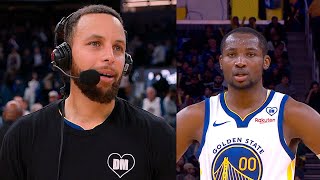 Steph Praises JK for Tying a Franchise Record with an 1111 100 FG Postgame Interview [upl. by Lucias]