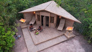 19Day Building AVision Bamboo Villa Use Ancient Tools [upl. by Blandina395]