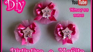 Diy Distintivo Baby shower o Moño Mirna y sus manus Diy Baby Shower Souvenirs [upl. by Ikkiv]