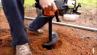 How To Use a Post Hole Digger  BAUMR AG Earthauger made EASY 2020 [upl. by Berlauda24]