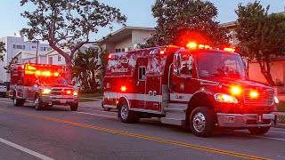 Rare Occurrence LAFD Rescue 65 Beverly Hills Fire Dept Engine 3 amp Rescue 1 Responding [upl. by Anyala215]