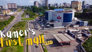 Drone view Douala’s first mall L’ATRIUM  Africa’s shopping mall  Drone view Douala bonanjo [upl. by Bamford]