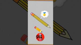 How to draw Pencil ✏️art easy and cute drawing for kids and toddlers shorts ytshort [upl. by Patty]