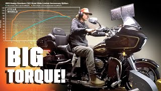 2023 HarleyDavidson CVO Road Glide Limited Anniversary Edition Dyno Test [upl. by Anilasor]